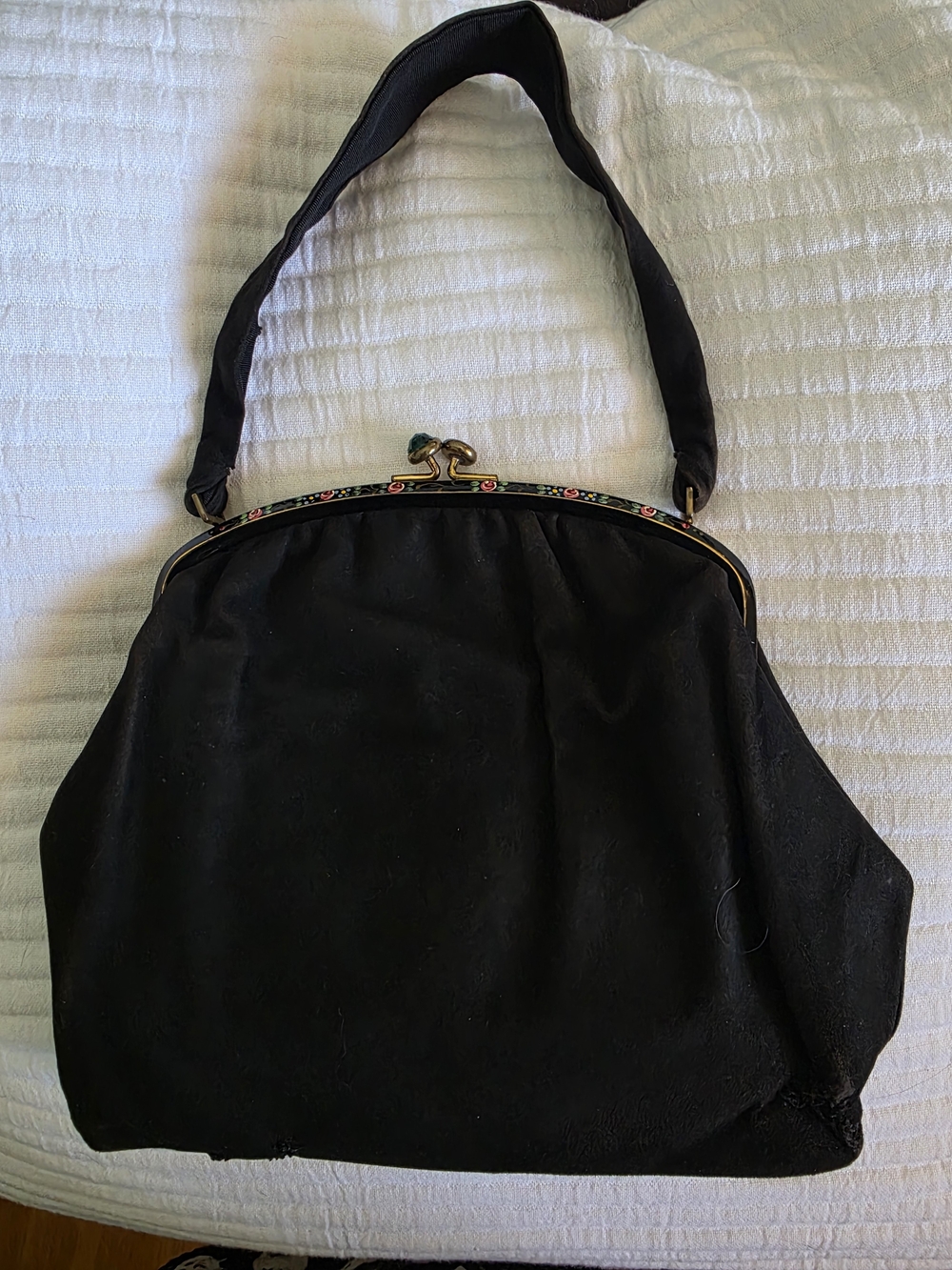 Vintage Rosenfeld Black Frame-Top Bag